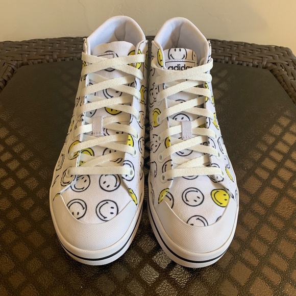 Adidas Neo Bravada Smiley mid sneakers shoes size 5 - Picture 3 of 8